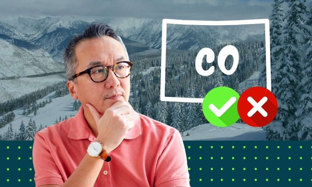 retired man considering pros and cons of retiring in colorado