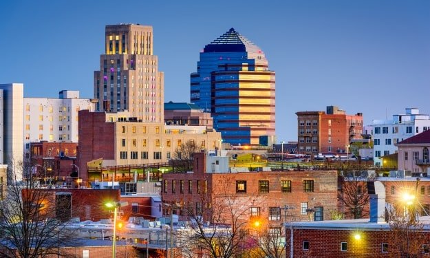 skyline of Durham, North Carolina