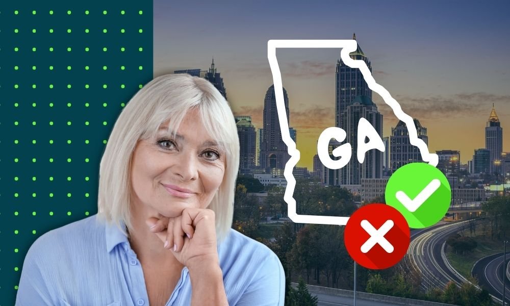 retired woman considering pros and cons of retiring in georgia