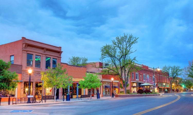 brick storefronts in downtown grand junction colorado